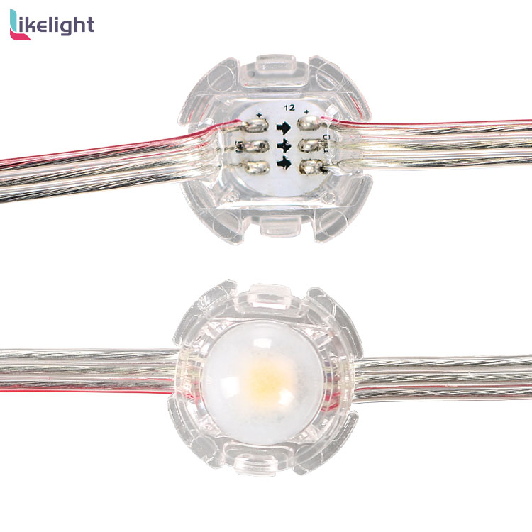 Full color 20mm SK6812 rgb led pixel for display effect IP67 outdoor led facade building light with dot fixtures